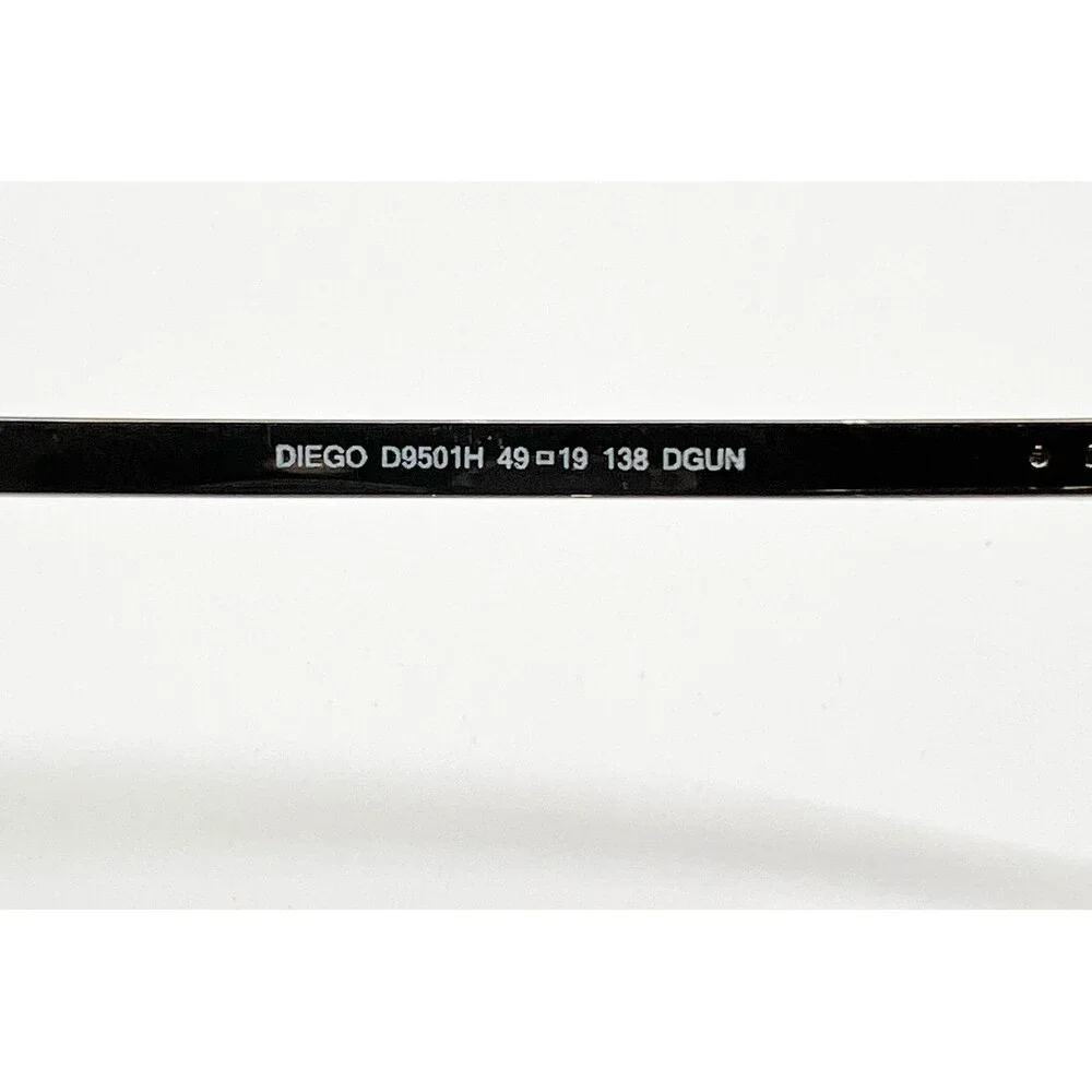 OPTI Design Diego Eyeglasses Mens Gunmetal Metal Rectangular D9501H 49-19-138